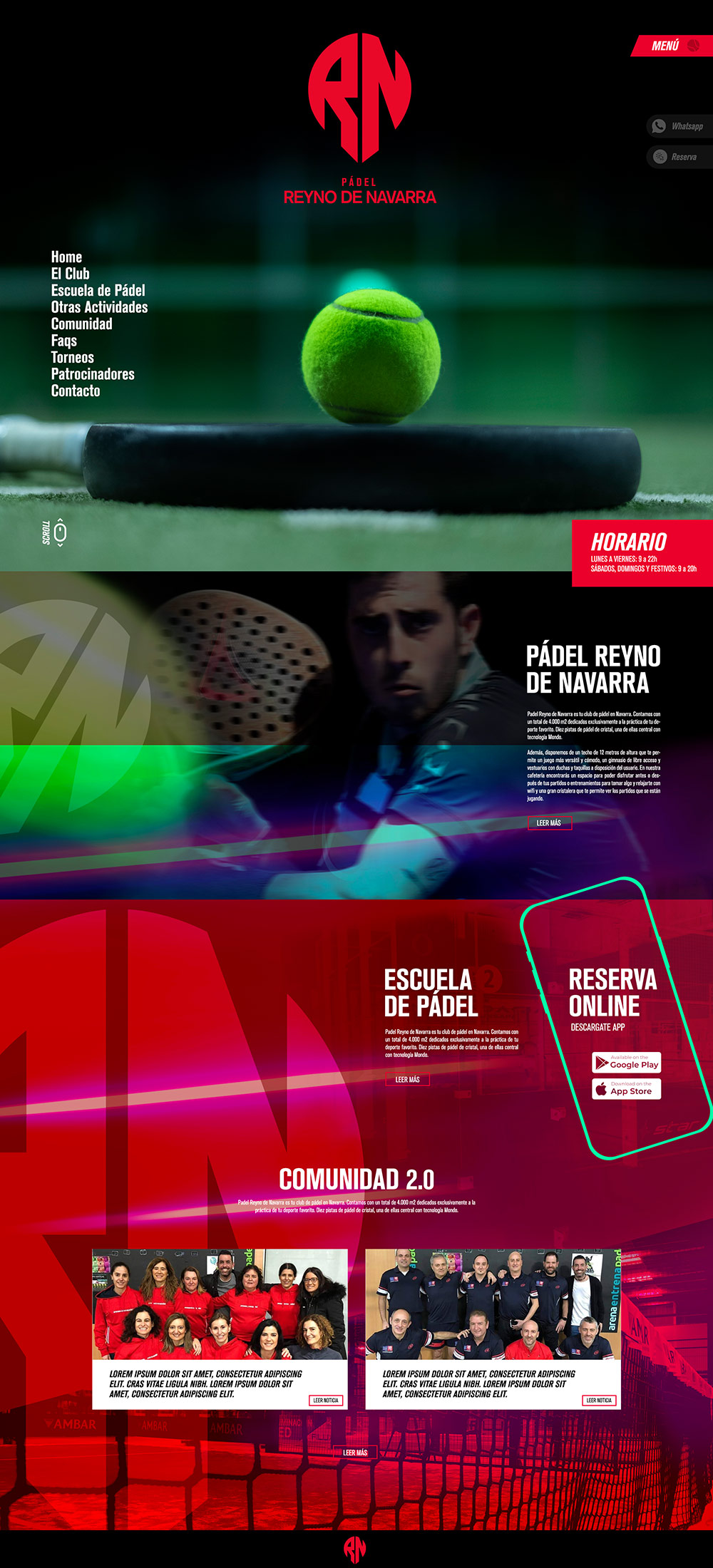 Marca y web para Pádel Reyno de Navarra